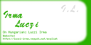 irma luczi business card